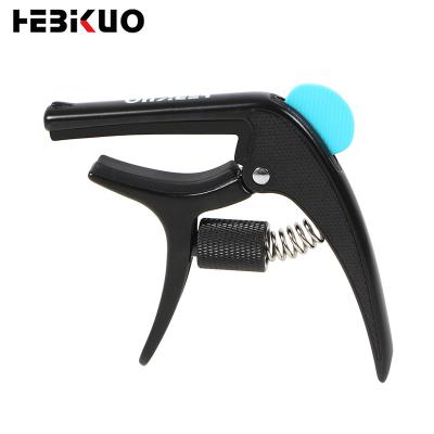 China Lowest HEBIKUO GUITAR design price of guitar fashion capo alloy metal+silicone for sale