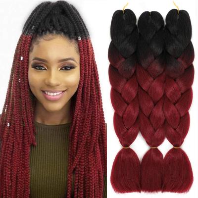 China Yaki G&T Wig Synthetic Wholesale Multicolor High Temperature Elephant Hair Braiding Stretch Braids For Black Women for sale