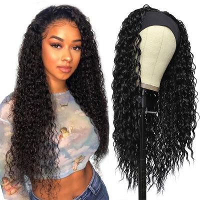 China Wholesale G&T Wig Long Straight Wig Headband Wig For Women Curly Hair Synthetic Heat Resistant Fiber For Daily Party Wear for sale