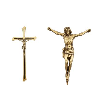 China China Custom Gold Luminous Brass Crucifix Cross Metal Crucifixion for sale