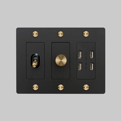 China Wholesale British Home Switch 3 Band Products Brass Rocker Lamp Switch for sale