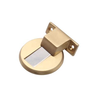 China Durable Door Stopper Wholesale High Quality Brushed Floor Mounted Brass Door Stopper for sale