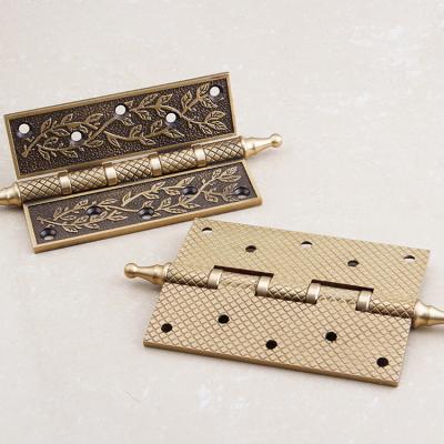 China 5 Inch Brass Folding Heavy Duty Door Hinges Manufacturer Heavy Duty Wooden Door Traditional Golden for sale