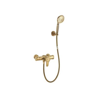 China Without Classic Wall Mounted Brass Shower Mixer Slide Bar Bath Hand Shower Set for sale