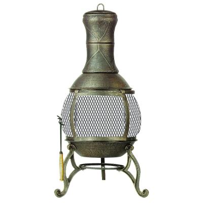 China Chimneas/fire pits/outdoor heater/fireplaces cast iron outdoor chimenea LZRO008 for sale