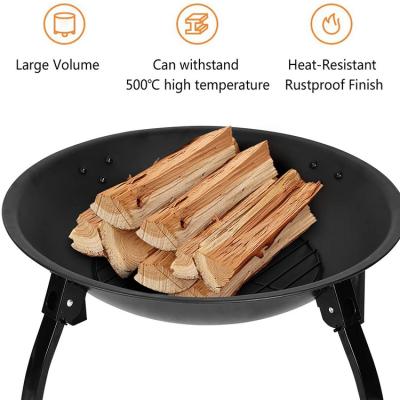 China Hot Sale For Camping Garden Four Folding Feet Fire Pits Outdoor Wood Burning Fire Pit LZRO2458 Fire Pit for sale