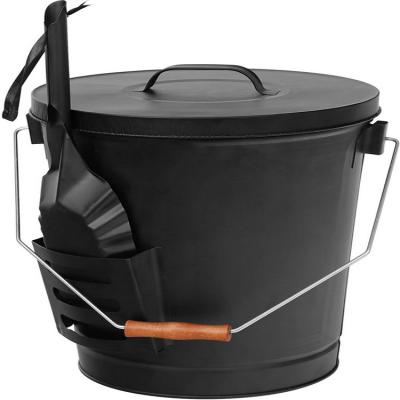 China Ash Bucket /Fireplace Accessories Ash Bucket with Lid and Shovels-Essential Tools for Fireplaces, Fire Pits LZC002 for sale