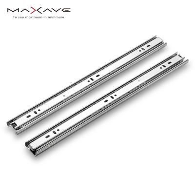 China Smooth for 3 fold drawer runner guide telescopicas de correderas full extension ball bearing open and close drawer rail telescopic drawer slide 40mm for sale