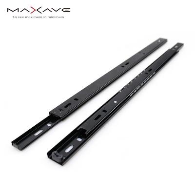 China High quality 3/4 steel ball bearing 3/4 steel ball drawer runner guide rail cajones 2 times 27mm channel drawer slide ball bearing telescopic slide for sale