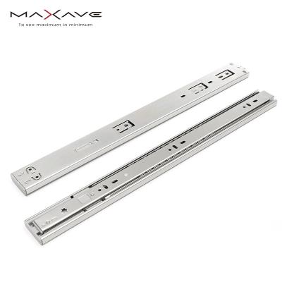 China Smooth For Open And Close Telescopic Rail 45mm Hydraulic Soft Close Corderas Cabinet Drawer Runners Ball Bearing Push To Open Drawer Slides for sale