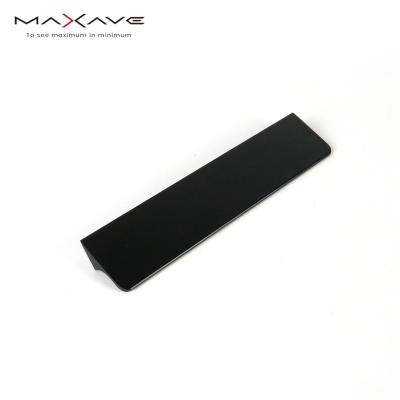 China Black Unique Luxury Pull Wardrobe Schrank Griff Hardware Furniture Design Plate Aluminum Alloy Solid Door Handle for sale