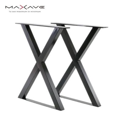 China Modern Size Customization Furntirue Hardware Cast Metal Black Dining Desk Table Legs For Luxury Furniture for sale