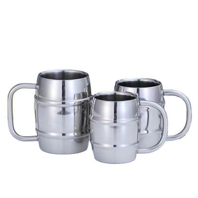 China Custom Logo Tumbler Budweiser Beer Mug 304 Stainless Steel Vacuum Stein Mug Double Wall Insulated Beer Mug For Bar for sale