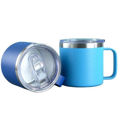 China Durable Custom 14OZ Vacuum Tumbler Mug 304 Double Wall Insulated Coffee Mug With Handle Stainless Steel Thermal Mugs For Outdoor for sale