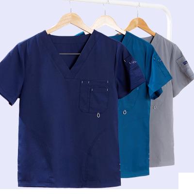 China Eco - Friendly Factory Hospital Staff Work Wear Scrub Outlet s Uniforms Sporty V - Neck Top And Pants Scrub Uniforms Dentist for sale