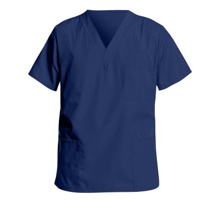 China Fashionable Hospital Scrubs Medical Scrubs Short Sleeve V-Neck Nurse Hospital Uniforms Plus Size Volume for sale