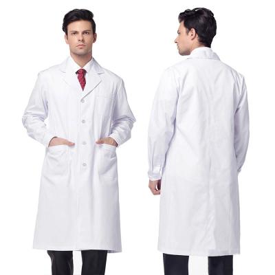 China White Doctor Nurse Dentist Uniform Long Sleeve Lab Coat Lab Coat OEM Logo Custom Unisex Professional Student Hospital Wholesale for sale