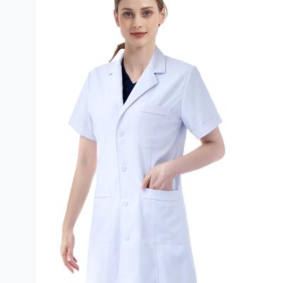 China Cotton Poly Doctor Coat For Hospital Wholesale Reusable Medical Surgical Gown Long Sleeves for sale