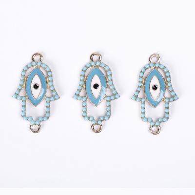 China Wholesale European Style Fashion Necklace Dangle Women Gold Plating Colors Drip Blue Devil Oil Eye Necklace for sale