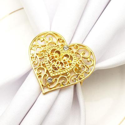 China Viable Decoration Fashionable Banquet Table Napkin Button Napkin Button Rhinestone Simple Napkin Ring for sale