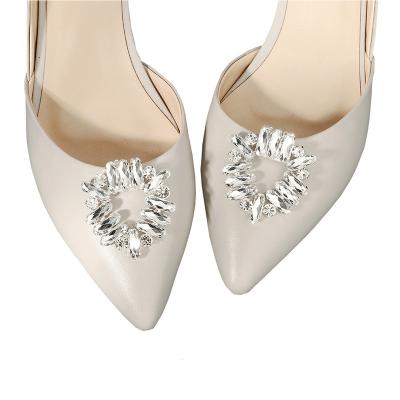 China High Quality DIY Eco-friendly Replaceable Metal Zircon Design Wedding Shoe Clip Crystal Shoe Accessories for sale