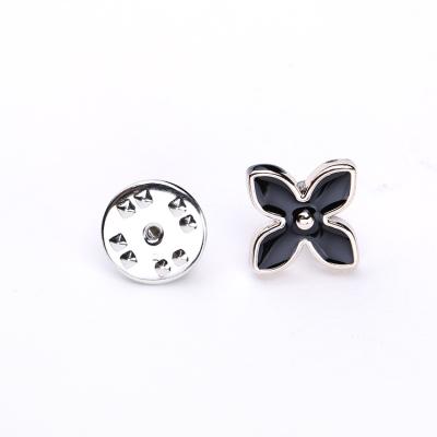 China Retention Plating Fashion Jewelry Flower Safety Butterfly Clutch Button Metal Brooch Pins Small Pins for sale