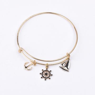 China New Arrival Wholesale Gold Plated Anchor Bracelet Charm Pendant Bracelet For Women Jewelry for sale