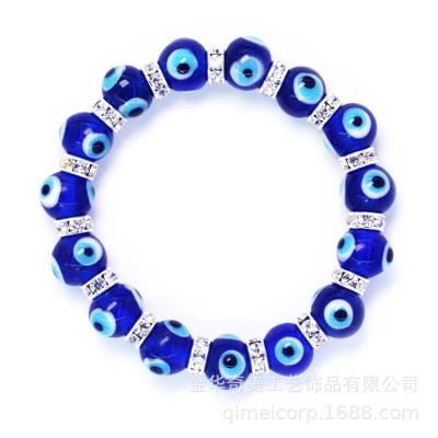 China Other foreign trade source Turkey blue eye drill ring bracelet glass bead border bracelet to undertake orders for sale