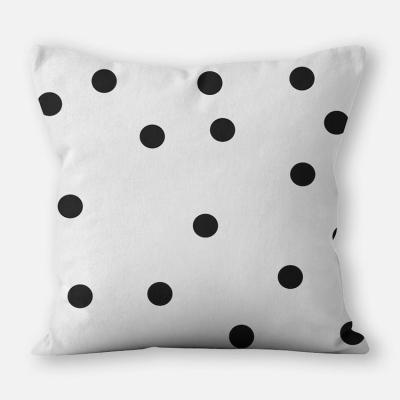 China Black White Anti-pilling Christmas Pillow Cover 18x18 Deer Crown Polka Dot Checker Pine Tree Throw Pillow Case Cushion Cover for sale