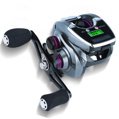 China LEFT HAND Wholesale USB Digital Display 6+1BB Luer Wheel Count Rechargeable Sea Fishing Reel for sale