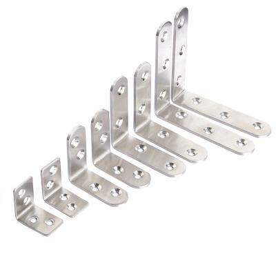 China Widely applied stainless steel right angle corner code, furniture brace connector angle iron, shelf bracket for sale