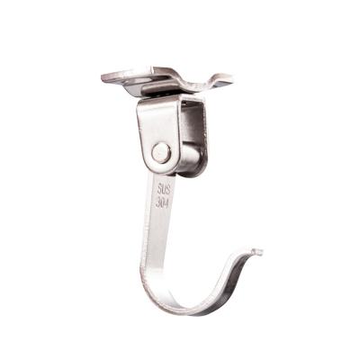 China Industry 304 stainless steel overhead coat hook, cabinet floor ceiling hook, solid U ring coat hook for sale