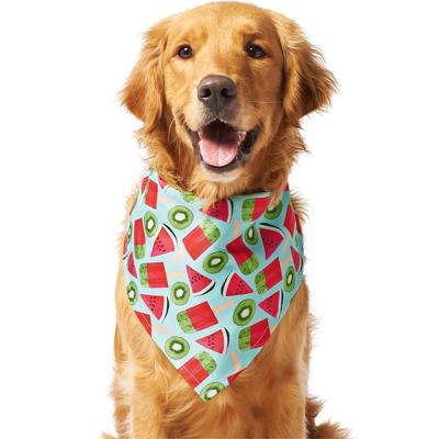 China Viable NO MOQ Custom Print Cotton Digital Pet Bandana for sale