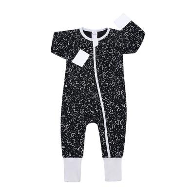 China 100% Cotton Organic Cotton Zipper Print Organic Baby Pajamas for sale