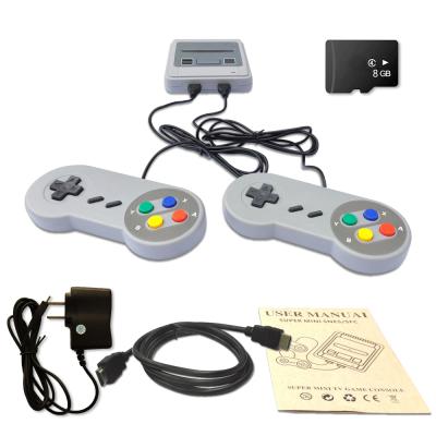 China SNES SFC N-ES Double SUPER Classic Video Game Console TV Game Player Mini Retro Item N-ES 821 Games With Dual Gamepads for sale