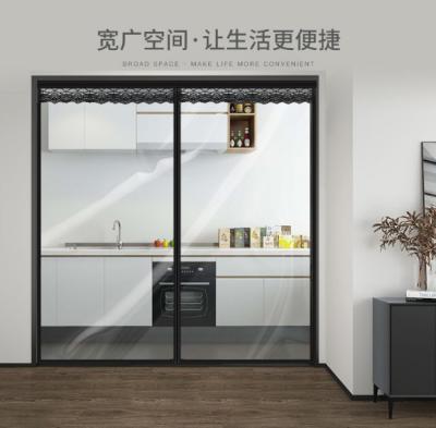 China Oil fume Proof film door curtain Transparent Film Doorway Curtain Cold stop Film Curtain for sale