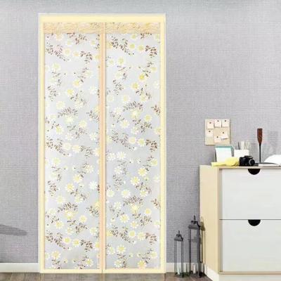 China Printed Plastic Film Door Magnetic Anti Cold Foil Door 90x220cm for sale