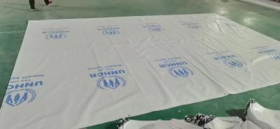 China White Printed Logo PE Tarpaulin Heavy Duty Truck Cover Tarpaulin,Uv Resistance Durable Tarp for sale