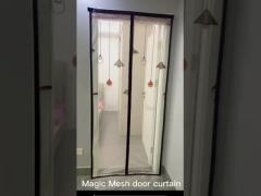 Printed Door Mosquito Net 100x210cm Magnetic Screen Door Soft Mesh Door