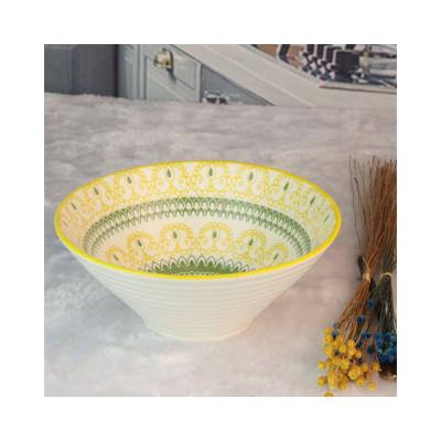 China Minimalist Manufacturers Wholesale Ceramic Porcelain Tableware Noodle Salad Rice Bowl for sale