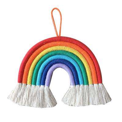 China Warm Bohemian Rainbow 7 Layers Woven Nordic Decor Home Wall Hanging Tapestry Toys Nursery Decor Living Room Kids Bedroom Decoration for sale