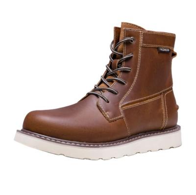 China Retro Wholesale Mens Boots redwind Winter Martin Boots Retro Plush warm shoes Genuine Leather oversize High-top Tooling Boots for sale