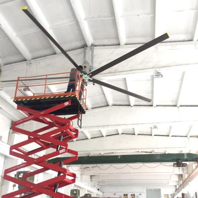 China Large Warehouse Workshop Use Support Oem 1.5kw Hvls Industrial Big Ceiling Fan for sale