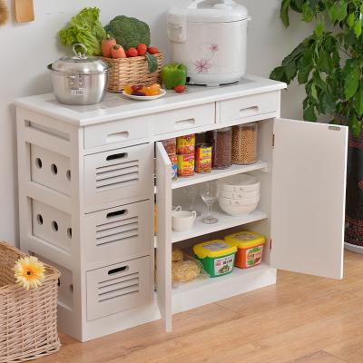 China Eco-friendly modern wooden white drawer storage chest furniture living room modular sideboard for kitchen cupboards for sale