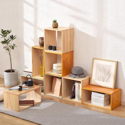 China Modern Detachable Wooden Free Combination Kids Bookshelf Storage Shelving Unit Bookcase For Home Office Hotel for sale