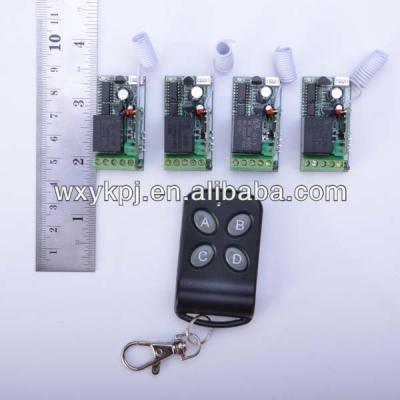 China Universal Wireless 4ch Transmitter Receiver Relay 315mhz 433mhz TV Remote Radio Control Switch Learning Code for sale