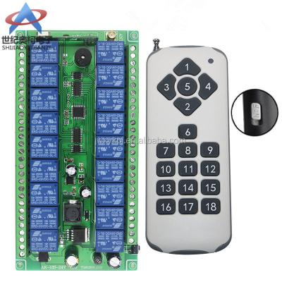 China DC12-24V 18Channel Digital Wireless Remote Control Switch 433Mhz 170*86*17.3mm for sale