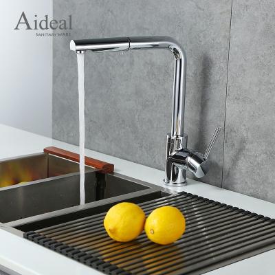 China Pull Out Spray Hot Selling Smooth Gravity Ball Pull Down Classic European Design Two Way Sink Faucet For Kitchen for sale