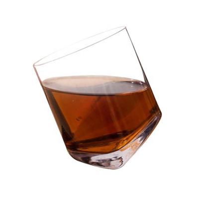 China Sustainable.Stocked Wholesale Unique Design Beer Glass Whiskey Clear Slant Tumbler For Home for sale