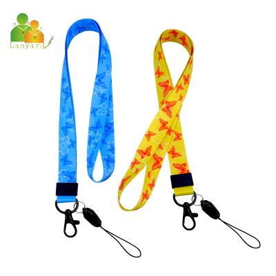 China Promotional wholesale custom full color logo imprinted gift logo lanyard ID card holder or key chain lanyard for sale